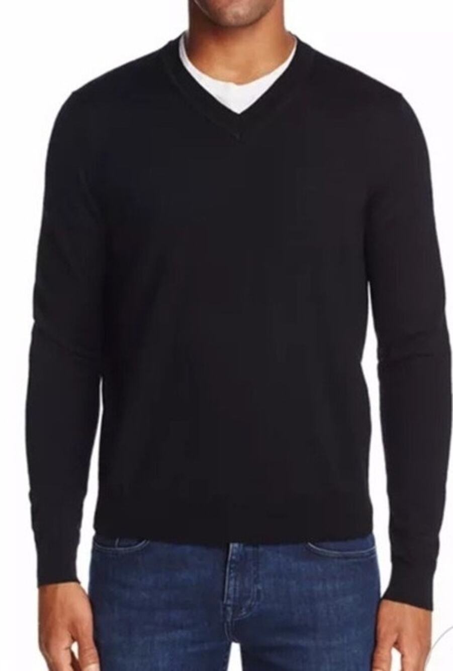 Bloomingdale's The Men's Store Merino Wool Sweater Work Preppy Fall Winter S